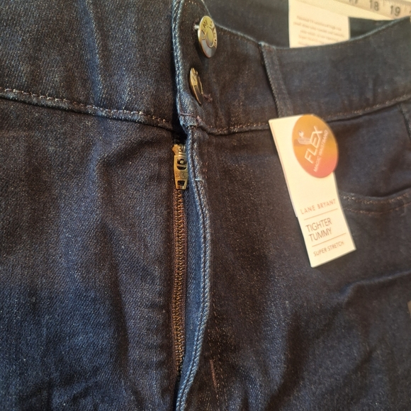 NWT Lane Bryant Size 16 Tighter Tummy High Rise Boot Jeans Blue/Black - Picture 3 of 7